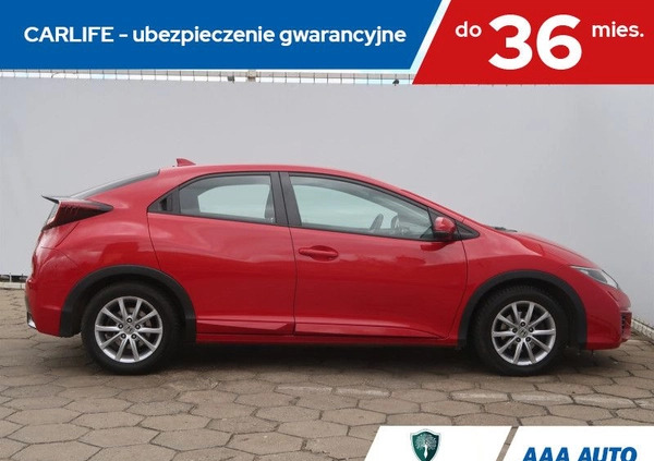 Honda Civic cena 54000 przebieg: 67007, rok produkcji 2015 z Ciężkowice małe 121